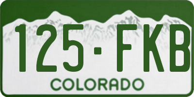 CO license plate 125FKB
