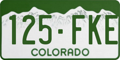 CO license plate 125FKE