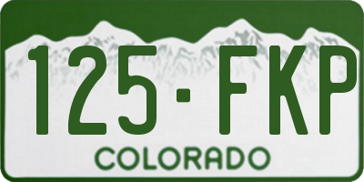 CO license plate 125FKP