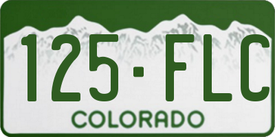 CO license plate 125FLC