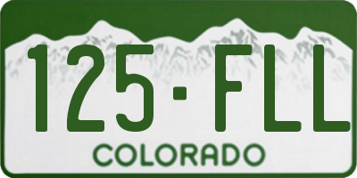 CO license plate 125FLL