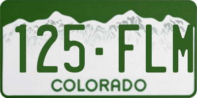 CO license plate 125FLM
