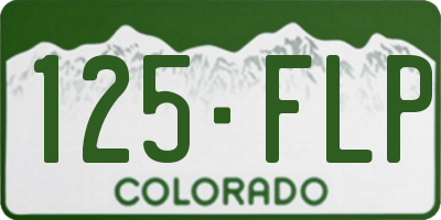 CO license plate 125FLP