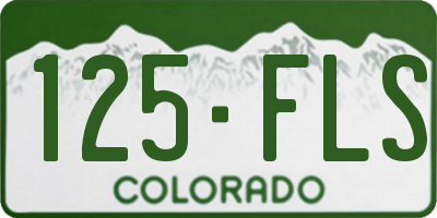 CO license plate 125FLS