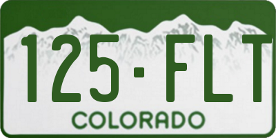 CO license plate 125FLT