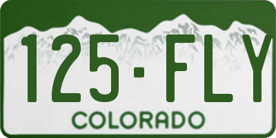 CO license plate 125FLY