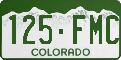 CO license plate 125FMC