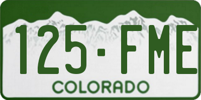 CO license plate 125FME