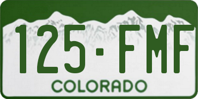CO license plate 125FMF