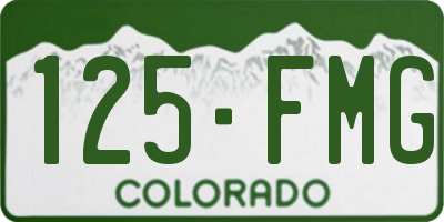 CO license plate 125FMG