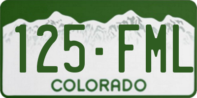 CO license plate 125FML