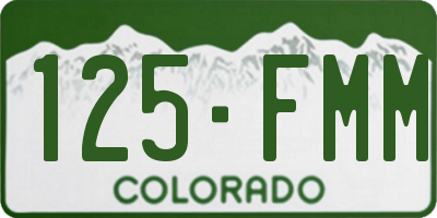CO license plate 125FMM