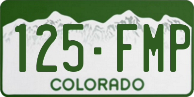 CO license plate 125FMP