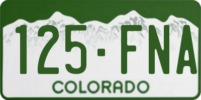 CO license plate 125FNA