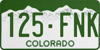 CO license plate 125FNK