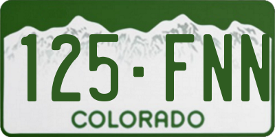 CO license plate 125FNN