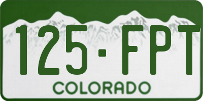 CO license plate 125FPT