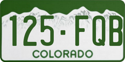 CO license plate 125FQB