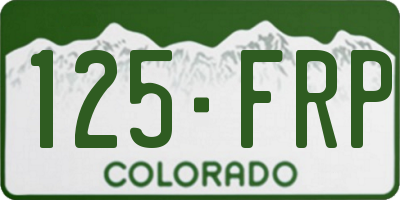 CO license plate 125FRP