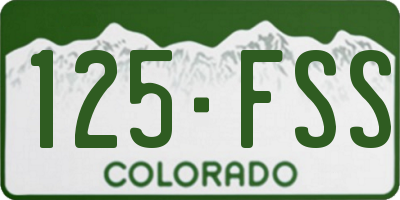 CO license plate 125FSS