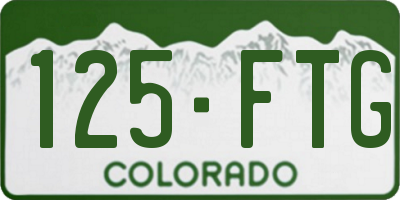 CO license plate 125FTG