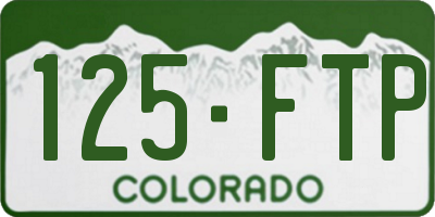 CO license plate 125FTP
