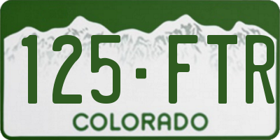 CO license plate 125FTR