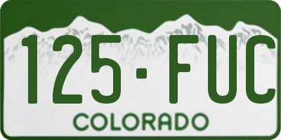 CO license plate 125FUC