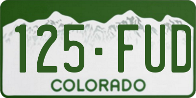 CO license plate 125FUD