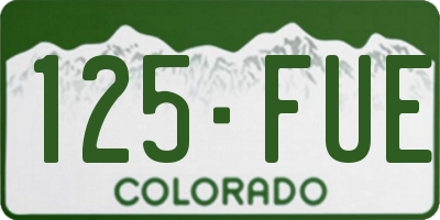 CO license plate 125FUE