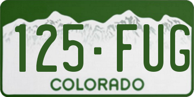 CO license plate 125FUG