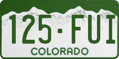 CO license plate 125FUI