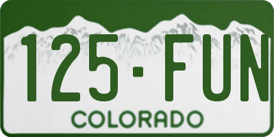 CO license plate 125FUN