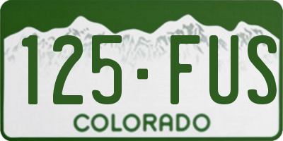 CO license plate 125FUS