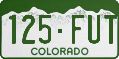 CO license plate 125FUT