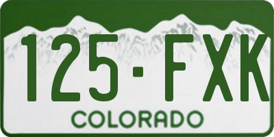CO license plate 125FXK