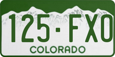 CO license plate 125FXO