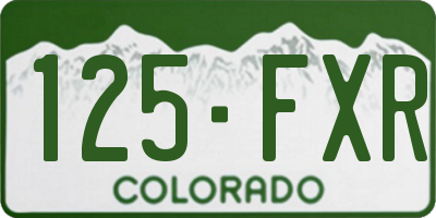 CO license plate 125FXR