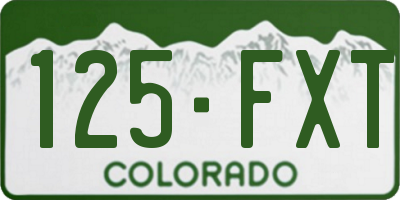 CO license plate 125FXT