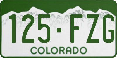 CO license plate 125FZG