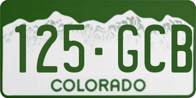CO license plate 125GCB