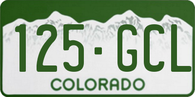 CO license plate 125GCL