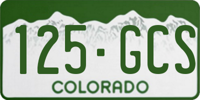 CO license plate 125GCS