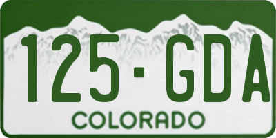 CO license plate 125GDA