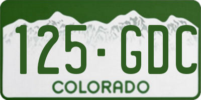 CO license plate 125GDC