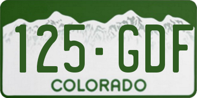 CO license plate 125GDF
