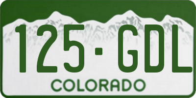CO license plate 125GDL