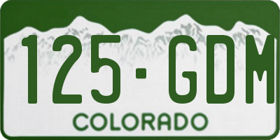 CO license plate 125GDM