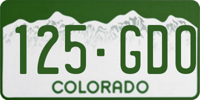 CO license plate 125GDO