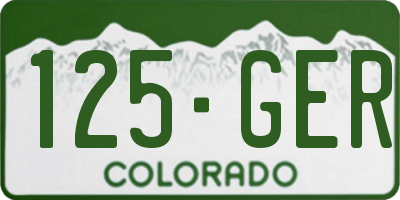 CO license plate 125GER